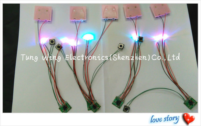 2 LED colorées et 1 module de clignotant du bouton LED avec les belles lumières 5